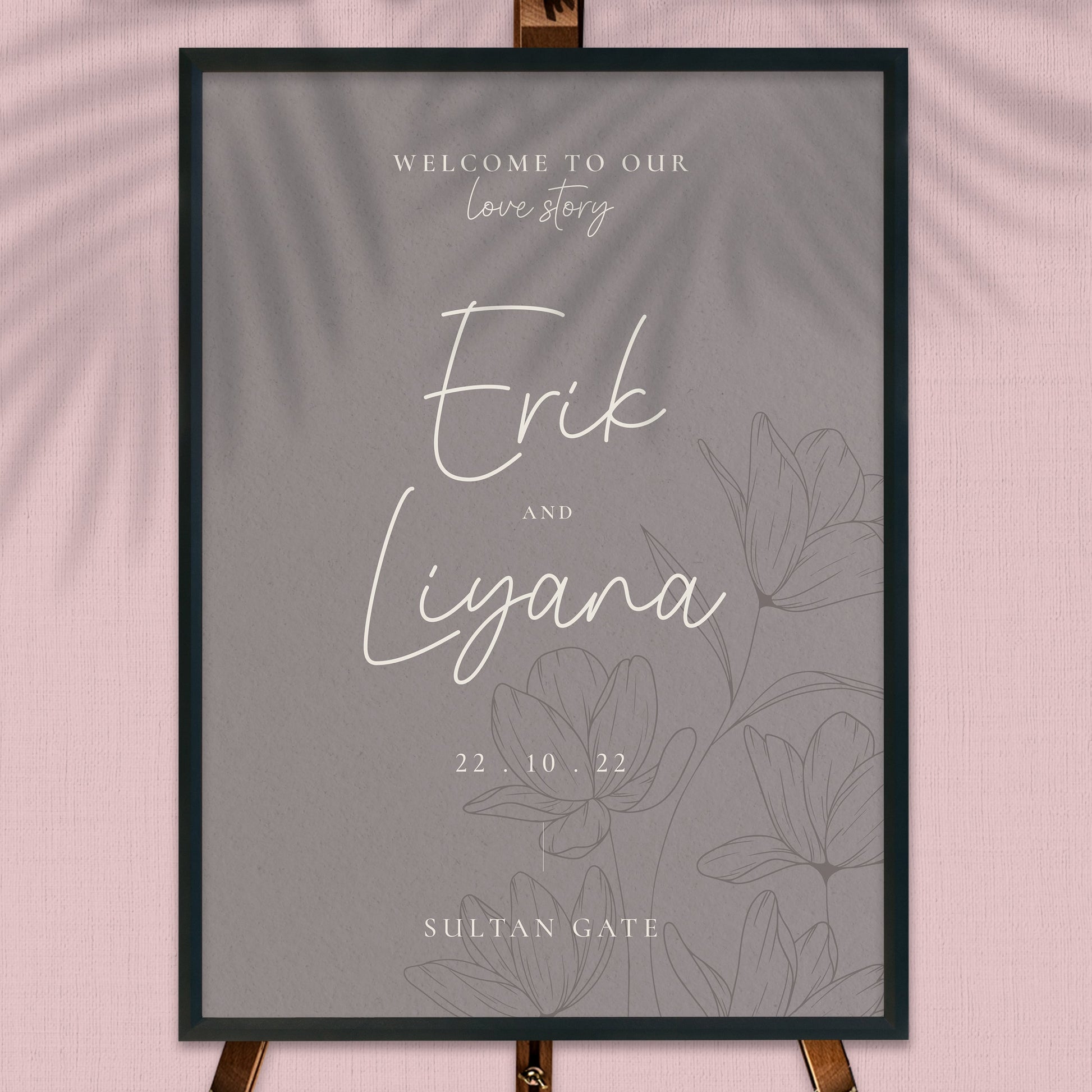 Welcome To Our Love Story Wedding Welcome Board Sign