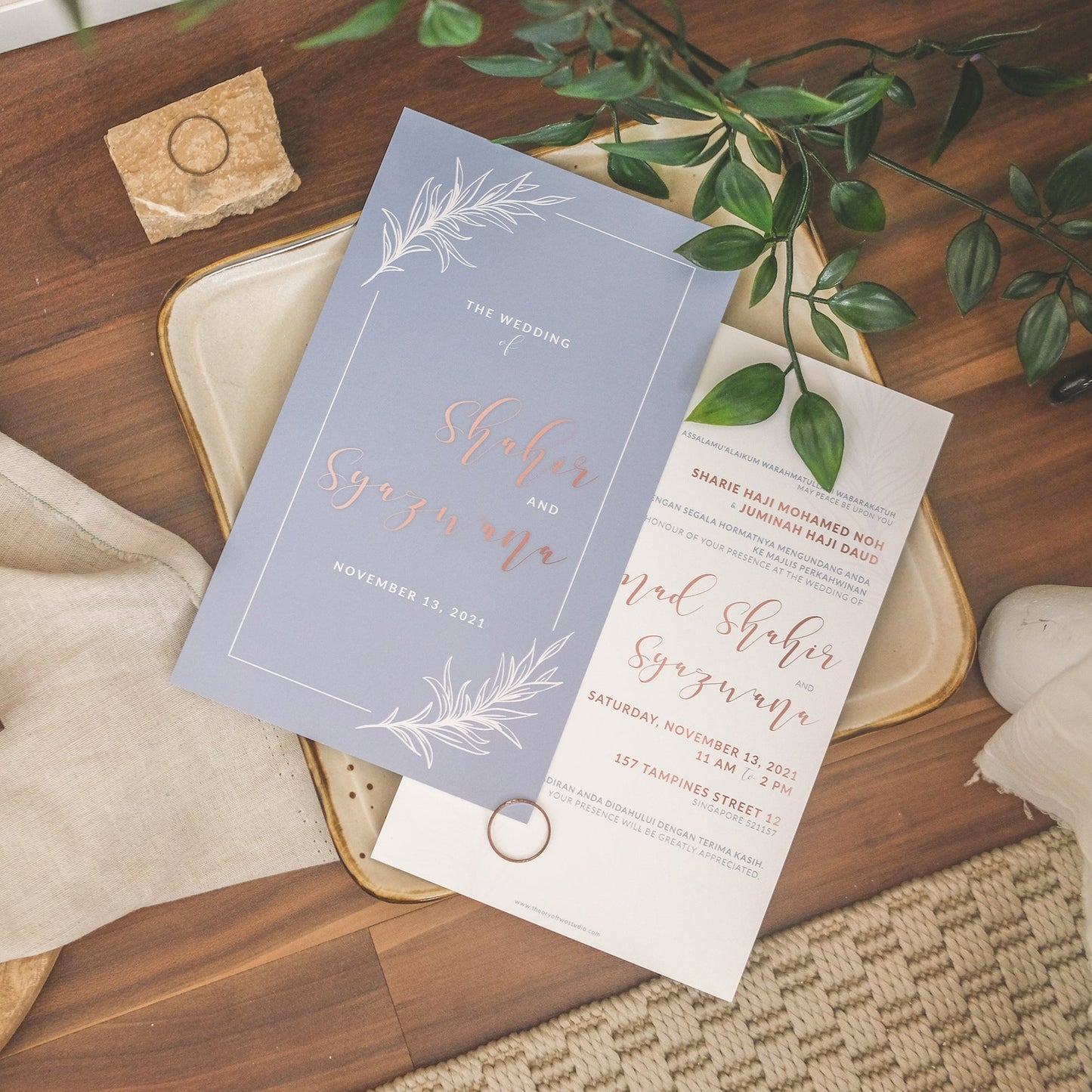 OLIVE BRANCH WEDDING INVITATION