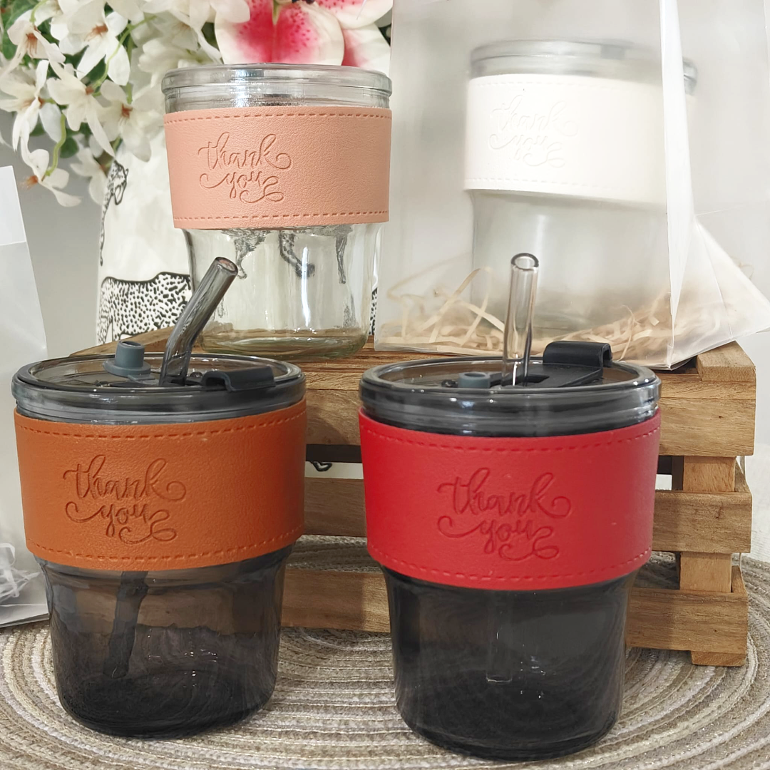 GLASS TUMBLER IN FROSTED BAG