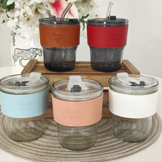 GLASS TUMBLER IN FROSTED BAG