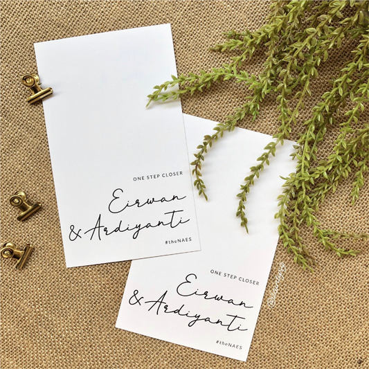 Modern Minimal White Wedding Invitations | Kad Kahwin SG