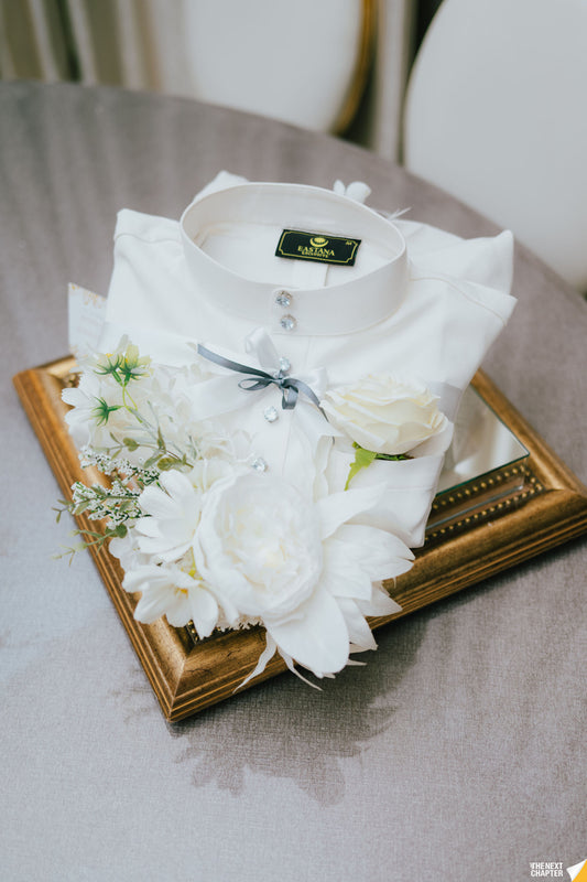 COPPER/ GOLD MIRRORED-BASE WEDDING GIFT TRAY (GUBAHAN)